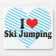 I Liebe-Ski-Springen Mousepad