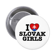 I Liebe-slowakische Mädchen Anstecknadelbutton