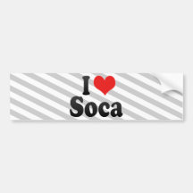 I Liebe Soca Autosticker