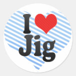 I Liebe-Spannvorrichtung Runder Sticker