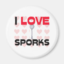 I Liebe Sporks Kühlschrankmagnete