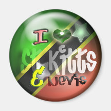 I Liebe-St. Kitts u. Nevis-Patriot-Magnet Kühlschrankmagnete