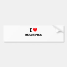 I Liebe-Strand-Pier Autoaufkleber