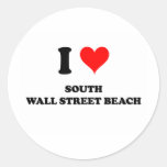 I Liebe-Südwall street Strand Florida Runde Sticker