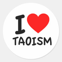 I Liebe-Taoismus Runder Aufkleber