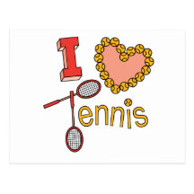 I Liebe-Tennis Postkarten