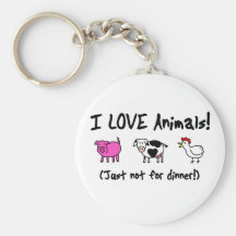 I Liebe-Tiere vegetarisch Schlüsselanhänger