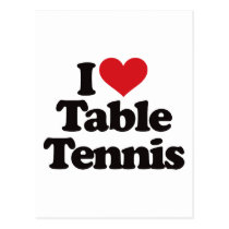 I Liebe-Tischtennis postkarten
