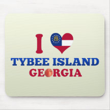 I Liebe Tybee Insel, Georgia Mauspad