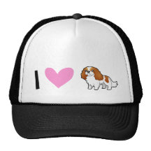 I Liebe-unbekümmerter König Charles Spaniels Baseballmützen