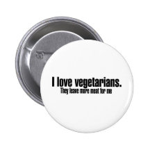 I Liebe-Vegetarier mehr Fleisch Anstecknadelbutton