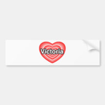 I Liebe Victoria. Liebe I Sie Victoria. Herz Auto Aufkleber