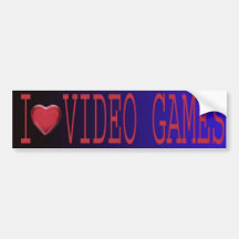 I LIEBE-VIDEOspiele Auto Sticker