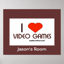 I Liebe-Videospiele Plakat