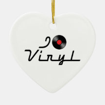 I Liebe-Vinyl Weihnachtsbaum Ornamente