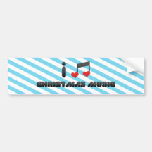 I Liebe-Weihnachtsmusik Autosticker