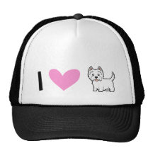 I Liebe-Westhochland-weiße Terrier Retro Cap
