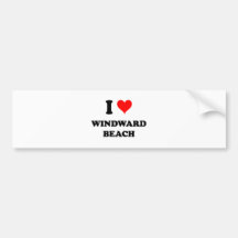 I Liebe-windzugewandter Strand New-Jersey Autoaufkleber