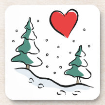 I Liebe-Winter Getränke Untersetzer