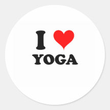 I Liebe-Yoga Aufkleber
