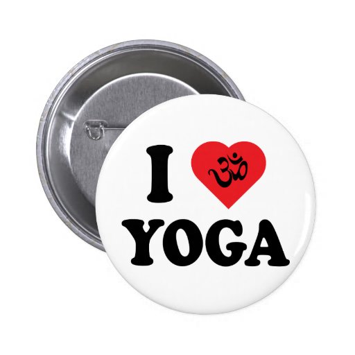 I Liebe-Yoga-Geschenk Buttons