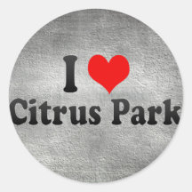 I Liebe-Zitrusfrucht-Park, Vereinigte Staaten Runde Sticker