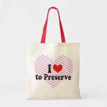I Liebe zu konservieren Tasche