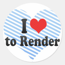 I Liebe zu übertragen Runde Sticker