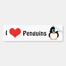 I Liebepenguins-Stoßaufkleber Autosticker