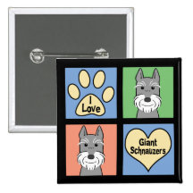 I Lieberiesige Schnauzers Anstecknadelbuttons