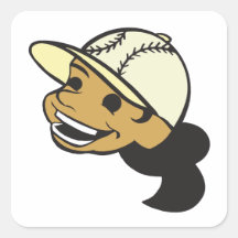 I LiebeSoftball Quadratsticker