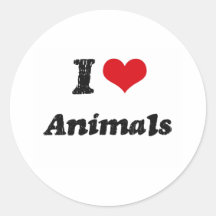 I Love Animals Sticker