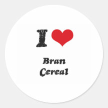 I Love BRAN CEREAL Stickers