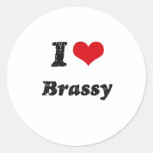 I Love BRASSY Stickers