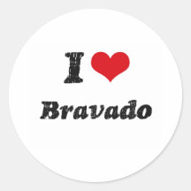 I Love BRAVADO Round Sticker