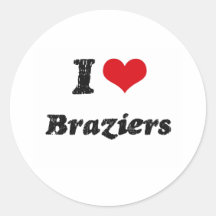 I Love BRAZIERS Sticker
