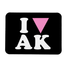 I LOVE GAY AK - WHITE -.png Magnet