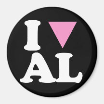 I LOVE GAY AL - WHITE -.png Refrigerator Magnets