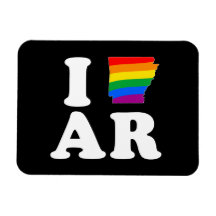 I LOVE GAY ARKANSAS -- WHITE -.png Rectangular Magnets
