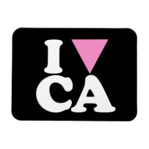 I LOVE GAY CA - WHITE -.png Magnet