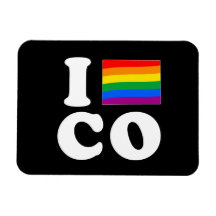 I LOVE GAY COLORADO - WHITE -.png Vinyl Magnets