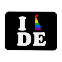 I LOVE GAY DELAWARE - WHITE -.png Magnets