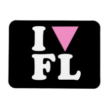 I LOVE GAY FL - WHITE -.png Vinyl Magnet