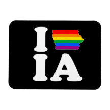 I LOVE GAY IOWA - - WHITE -.png Flexible Magnets