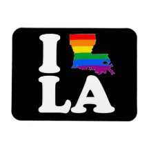 I LOVE GAY LOUISIANA - WHITE -.png Flexible Magnets