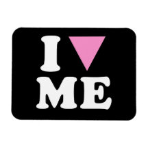 I LOVE GAY ME - WHITE -.png Rectangle Magnet