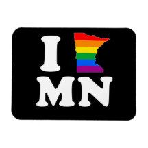 I LOVE GAY MINNESOTA - WHITE -.png Magnet