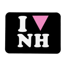 I LOVE GAY NH - WHITE -.png Vinyl Magnets