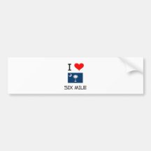 I Meile South Carolina der Liebe-sechs Autoaufkleber