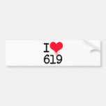 I Ortsnetzkennzahl der Liebe-619 Auto Sticker